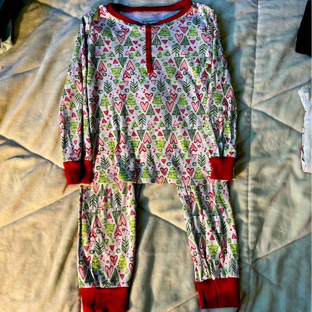 American Girl holiday pajamas. Size 8.